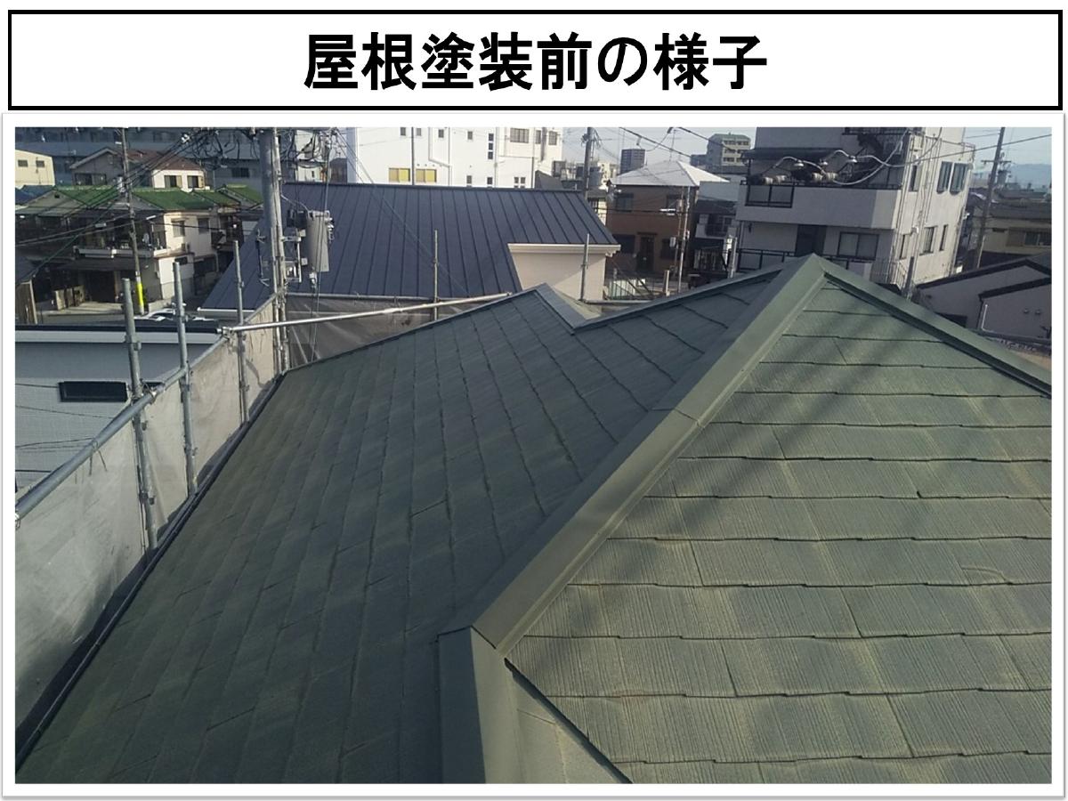 屋根塗装前の様子